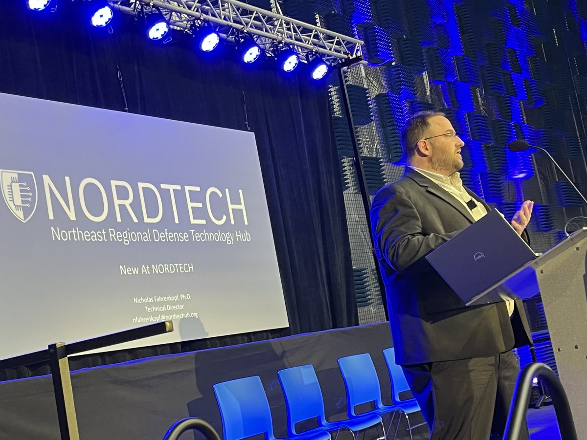 NORDTECHub's tweet image. .@NY__CREATES Director and @NORDTECH Technical Director Dr. Nicholas Fahrenkopf provided “New at NORDTECH” updates at the annual hub members meeting, detailing ongoing research projects, and opportunities to partner—contact to learn more: nordtechub.org/contact