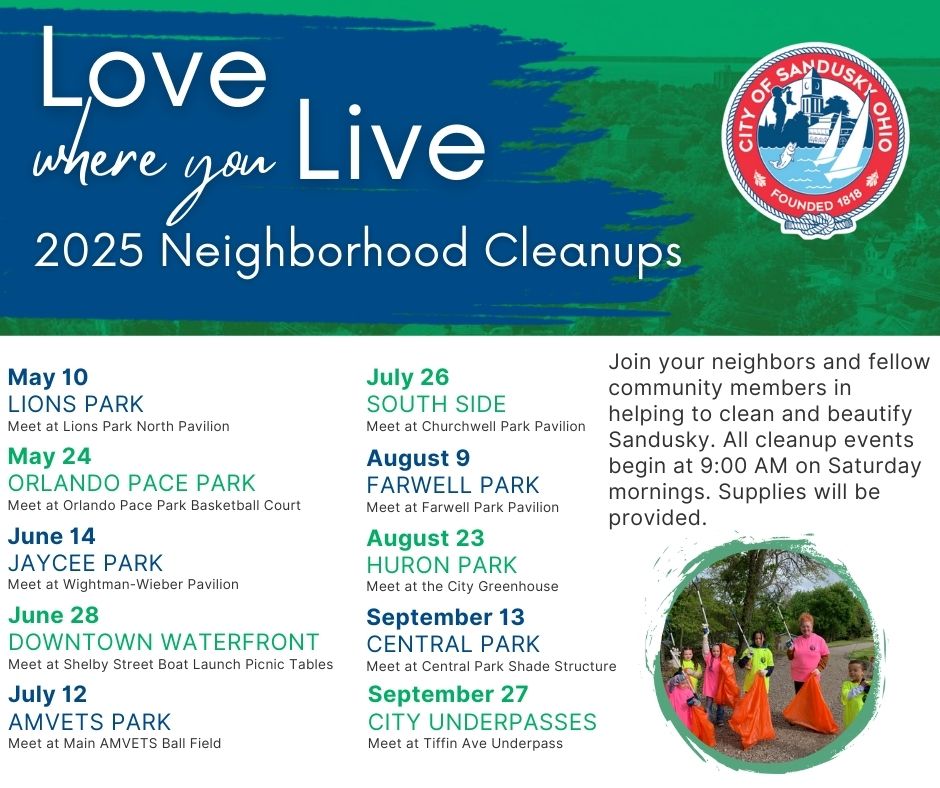 cityofsandusky's tweet image. We’re heading to the downtown waterfront for tomorrow’s Love Where You Live cleanup!
🛥️ Meet us at the Shelby Street Boat Launch picnic tables at 9:00 AM.
Hosted by Sandusky Rotary and LEWCO. Help us keep the waterfront looking great!