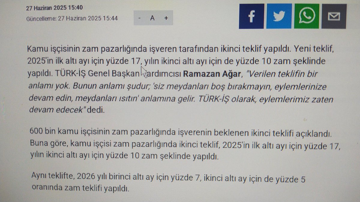 KÇP’nin ilk teklifi hayal kırıklığı, ikinci teklifi ise alaydır!  
600 bin kamu işçisine reva görülen bu kırıntılar, emeğin onuruna saldırıdır.  

Enflasyon değil, patronların kárı kollanıyor.  
Toplu sözleşme değil, topluca yoksullaştırma dayatılıyor.

Grev sesleri yükseliyorsa,