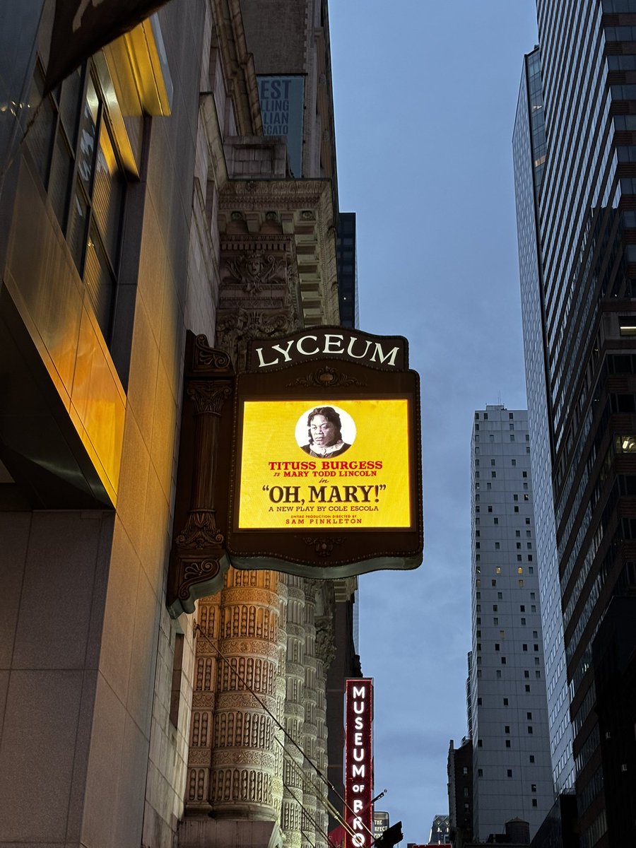 Molly Daisy (@mollydaisy_vox) on Twitter photo Amazing show last night. Came all the way from California to see Titus as Mary Todd ⭐️⭐️⭐️⭐️⭐️ #ohmary <a href="/ohmaryplay/">OH, MARY! on Broadway</a> Amazing show last night. Came all the way from California to see Titus as Mary Todd ⭐️⭐️⭐️⭐️⭐️ #ohmary <a href="/ohmaryplay/">OH, MARY! on Broadway</a>