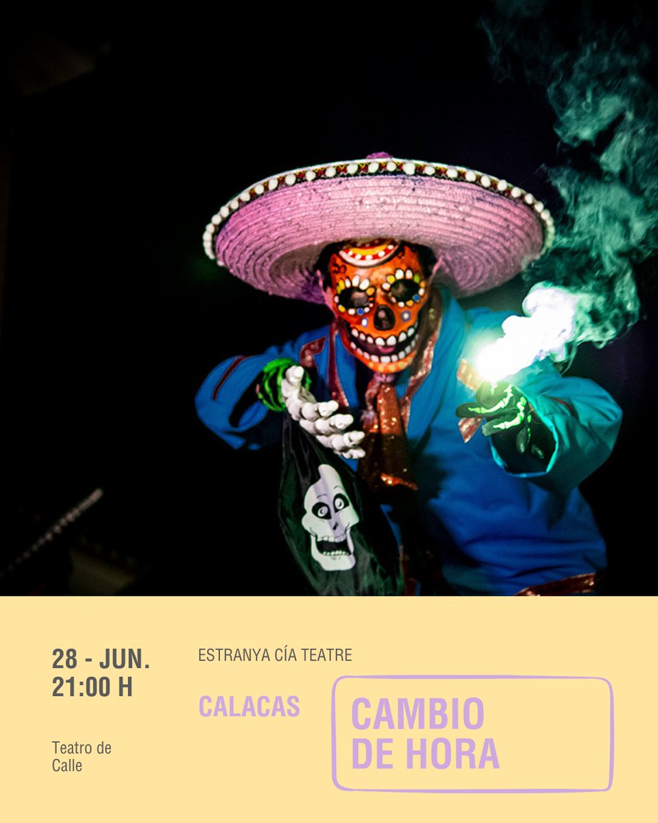 ¡ÚLTIMA HORA! Debido a la ola de calor, dos espectáculos de calle pasan a ser modificado en hora o localización

📍 Titiriscopio. Viernes 27 y sábado 28: interior del Convento de San Juan de la Penitencia. 
⏰ Calacas. Sábado 28: se retrasa a las 21:00

#ClásicosenAlcalá