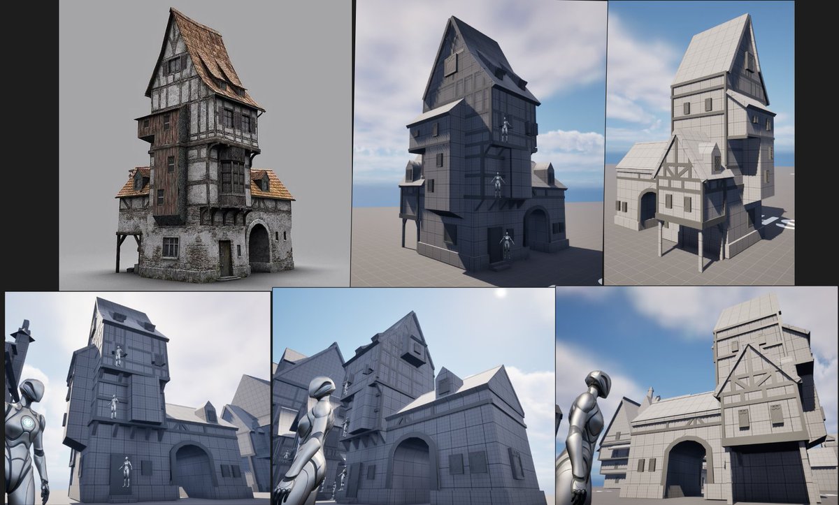 Katy_Mariee's tweet image. 🛠️ Week 02
Back to it after a few days away! Making good progress on the 3D environment blockout—still refining measurements for buildings, windows, doors, etc., but it’s already looking much better. Time to catch up and keep pushing! 💪 #GameDev #3DArt #EnvironmentDesign