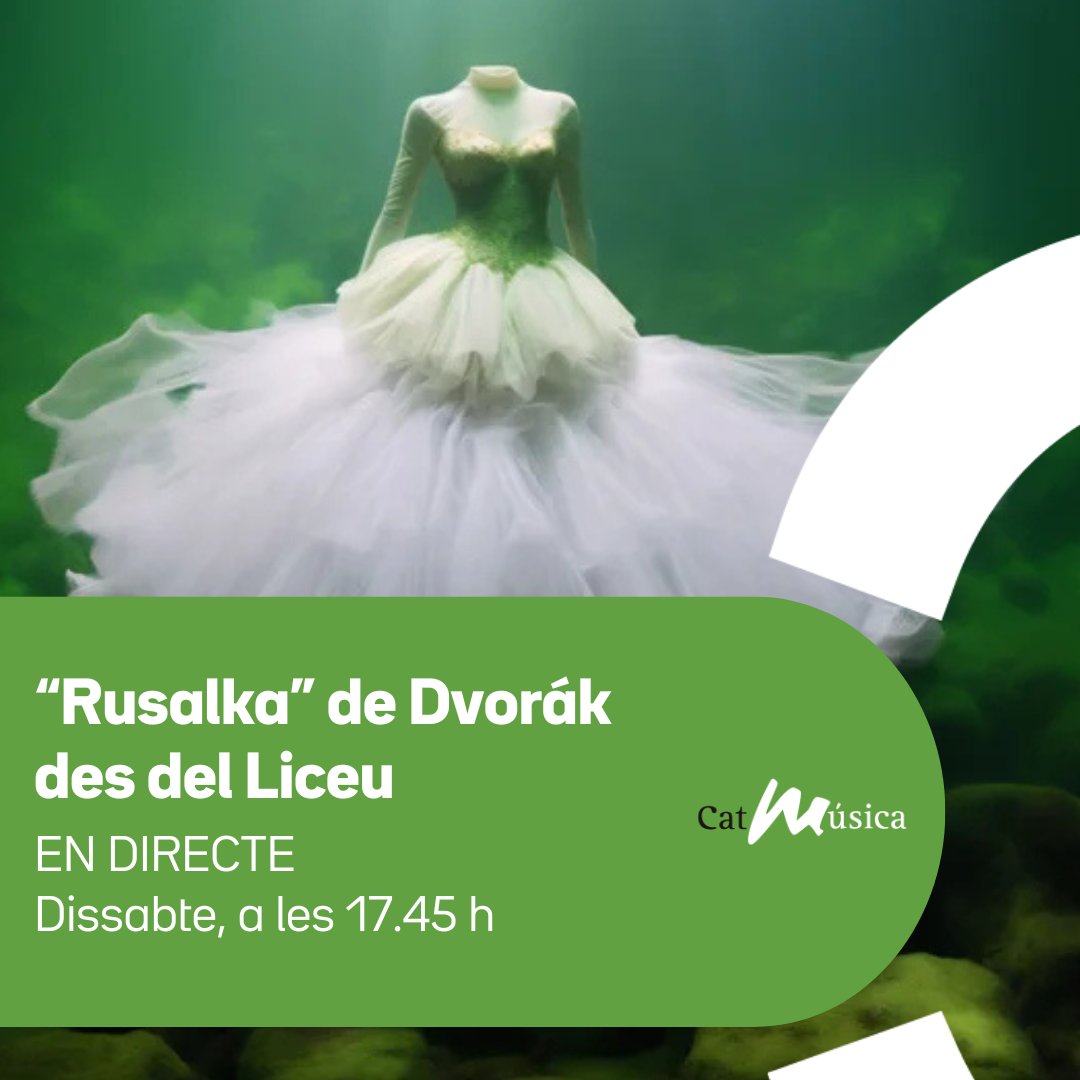 3CatCultura's tweet photo. #CatalunyaMúsica connecta amb el @Liceu_cat per transmetre aquesta òpera d'Antonín Dvorák inspirada en el conte de "La sireneta" de Hans Christian Andersen. Amb la soprano lituana Asmik Grigorian i el tenor polonès Piotr Beczala, una parella de llegenda!
https://t.co/ht4jEPE9er https://t.co/kj8P82wXkY
