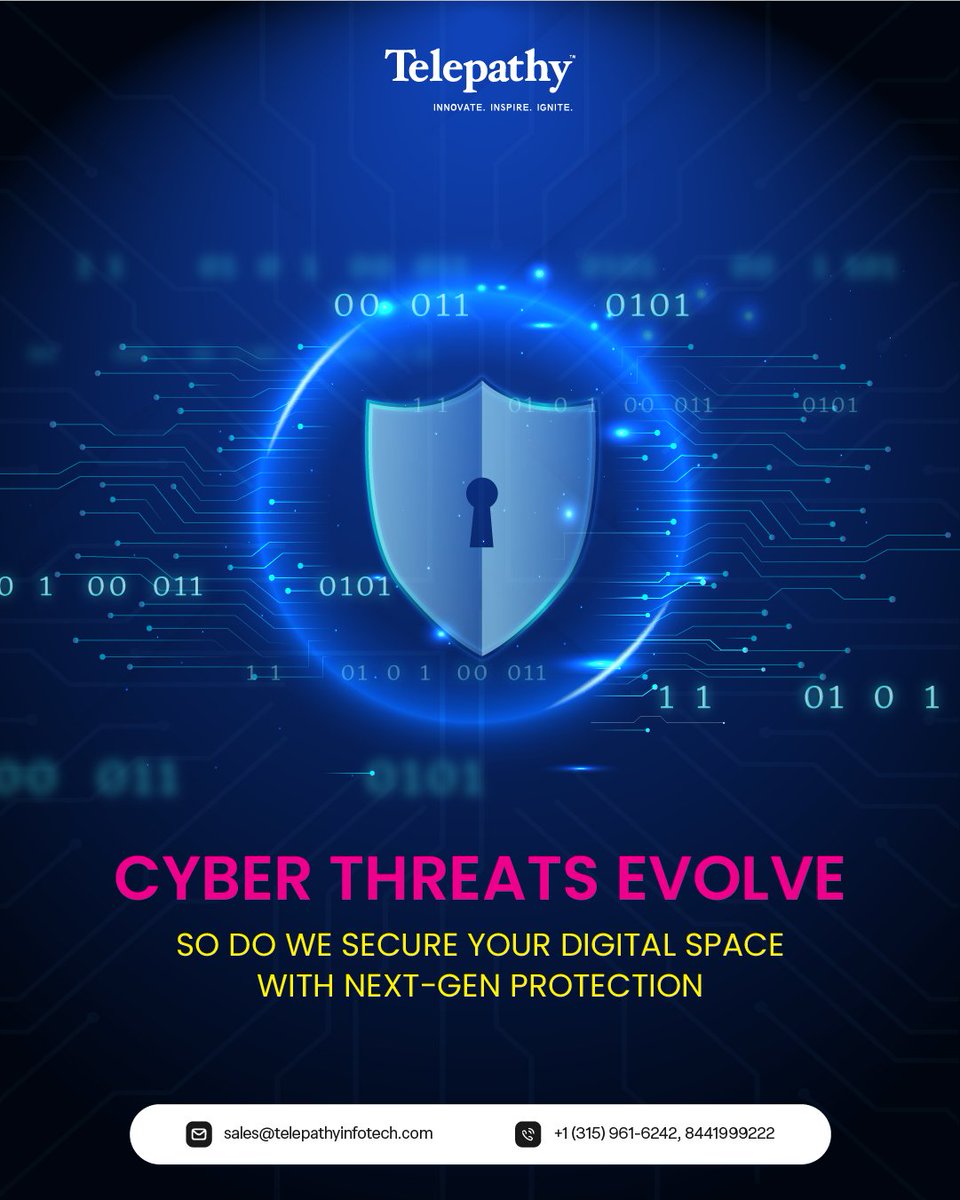 Telepathysocial's tweet image. Stay ahead with cutting-edge security that adapts, protects, and evolves with you.
It&apos;s time to future-proof your digital space.

#CyberSecurity #NextGenProtection #DigitalSafety #SecureYourSpace #TechThatProtects #StaySafeOnline