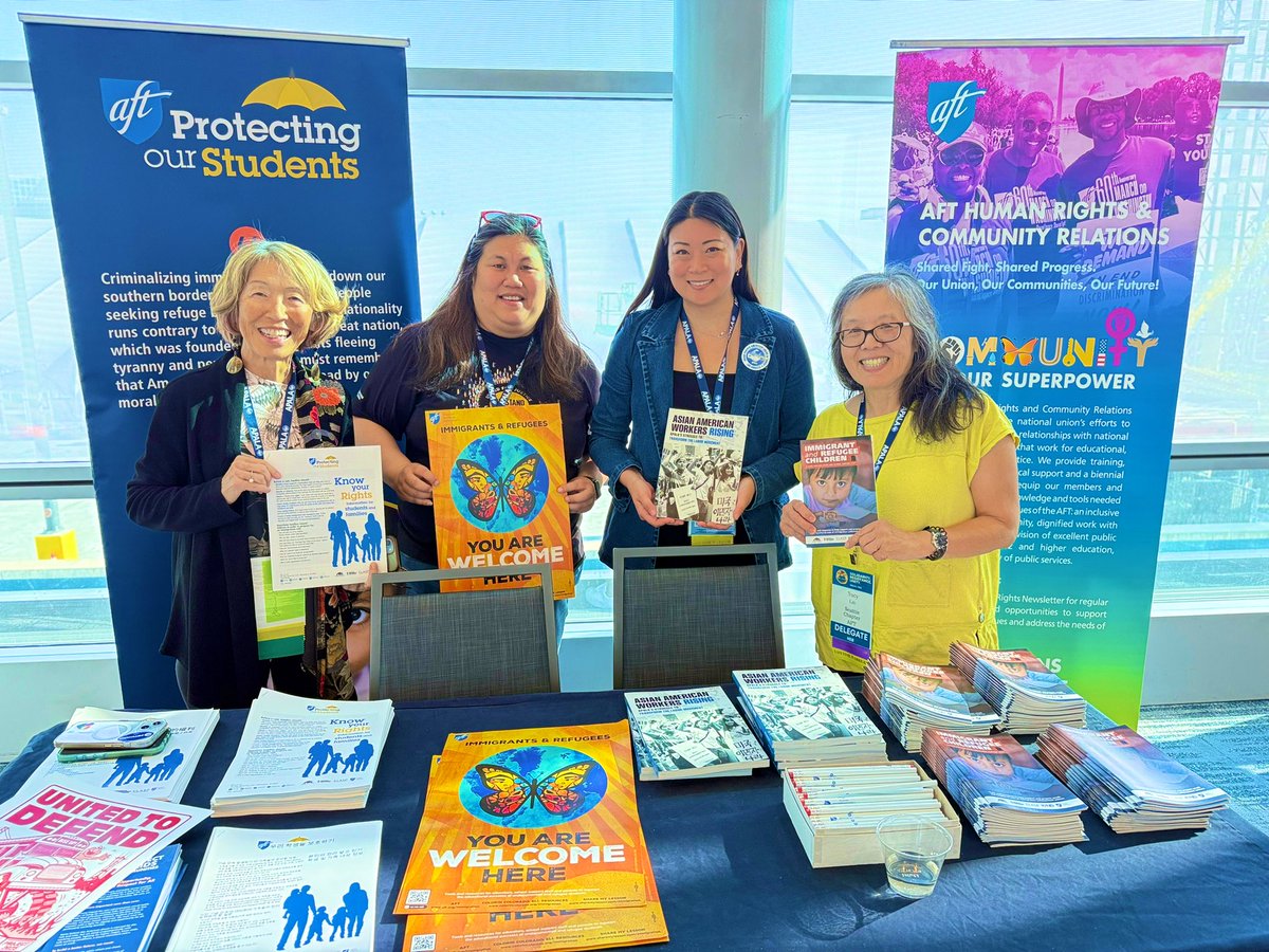 .<a href="/AFTunion/">AFT</a> AAPI Task Force members from MA, CA, &amp; WA are ready to represent at the <a href="/APALAnational/">Asian Pacific American Labor Alliance, AFL-CIO</a> Convention. We’re here to build power, share our stories, resources &amp; uplift AAPI voices across the labor movement. Let’s go! 🔥 #APALA2025 #ProtectOurKids #UnionSolidarity <a href="/AFLCIO/">AFL-CIO ✊</a>