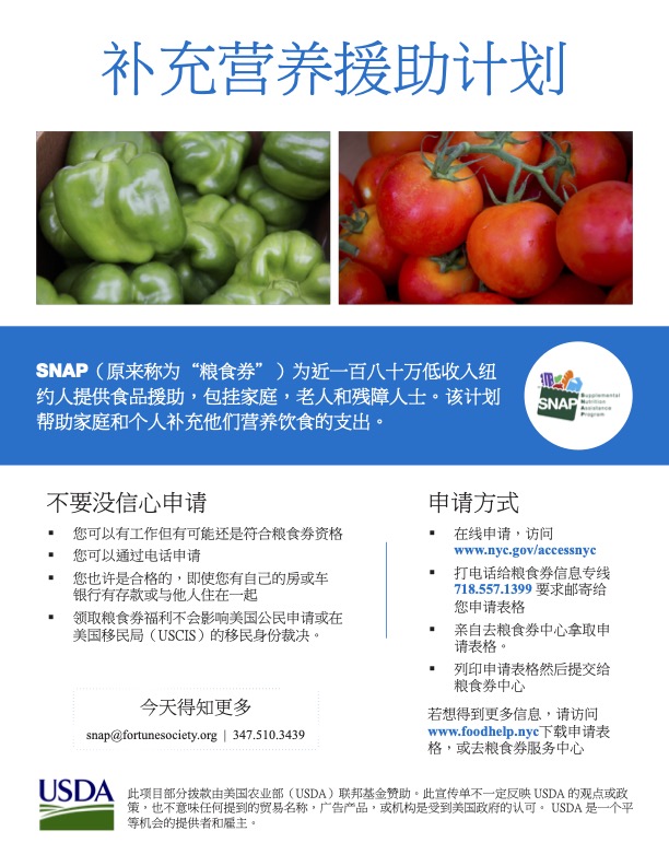 SNAP provides food assistance for low-income New Yorkers, supplementing the cost of their diet with healthy foods. Learn about #SNAP eligibility and how to apply in our flyers below, in English, Spanish and Mandarin. Click here to learn more: on.nyc.gov/3gtjkS9