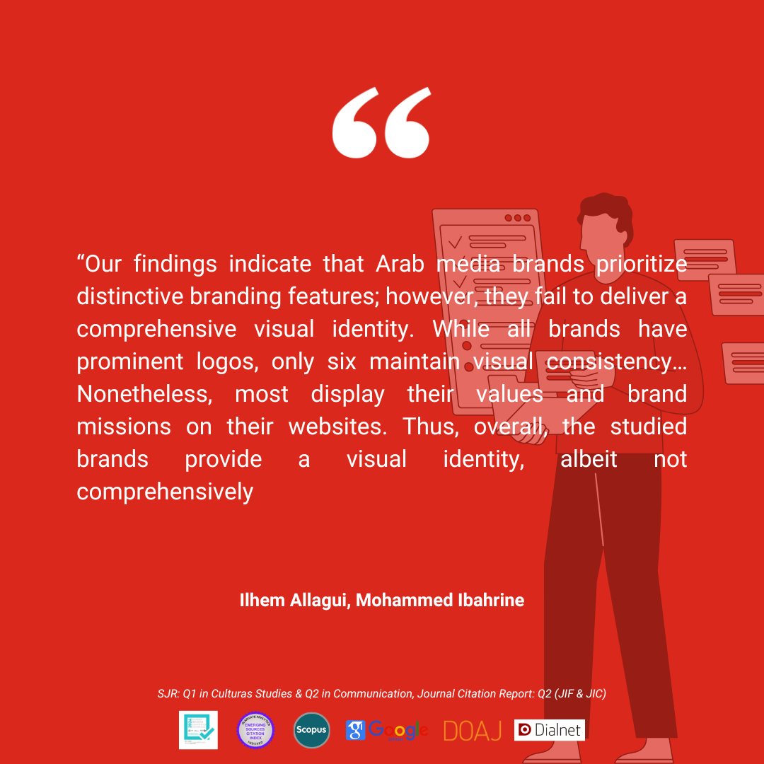 JournalCommSoc's tweet image. 📄“Strategic branding models in Arab media: Exploring the impact of digital transformation” by @allaguiIlhem, Mohammed Ibahrine
doi.org/10.15581/003.3…
#OpenAccess #Communication #Academic #Branding #Digital #Media #Arab