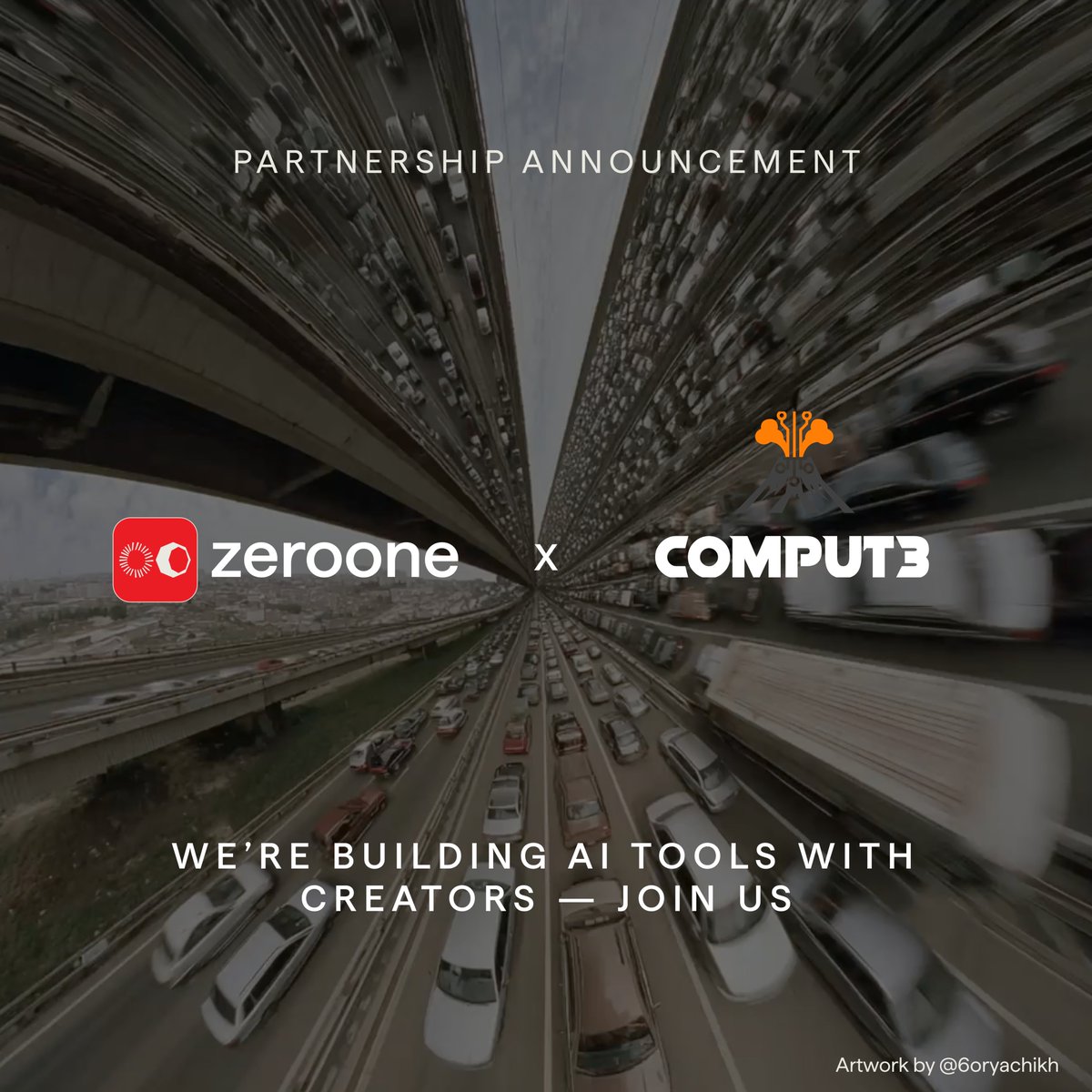 zero________one's tweet image. zeroone is entering its AI era — we’re partnering with @comput3ai to bring powerful generative tools directly into the app.
Soon, everyone will be able to generate content inside zeroone, using models built with and for our community.
To kick things off, we’ve acquired $1M…