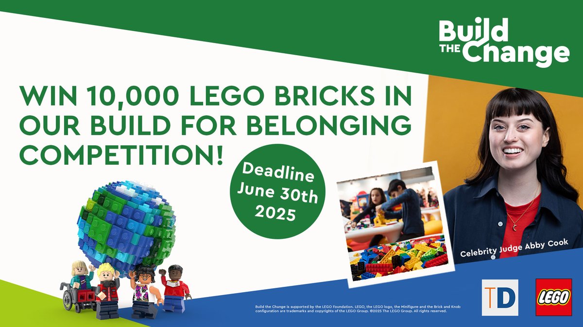BigBangUKSTEM's tweet image. Can your students design a better world? The Build for Belonging competition by @thedaytweets and LEGO® Build the Change invites all 7 to 14 year olds to imagine a world where everyone belongs!
Access FREE workshops and enter now: buildthechange.theday.co.uk/competition?ut…