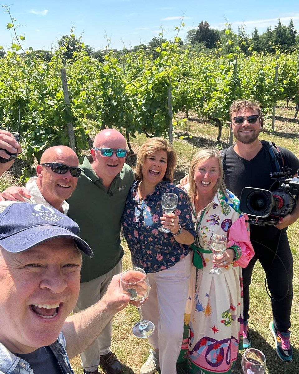 Well that was more than raucous and what a way to celebrate English Wine Week.

Thank you to ITV This Morning Live especially Helen McGinn for your visit. And for the laughter!

We’re normally closed to the public but open today, Saturday and Sunday from 11am-4pm. Come and visit!