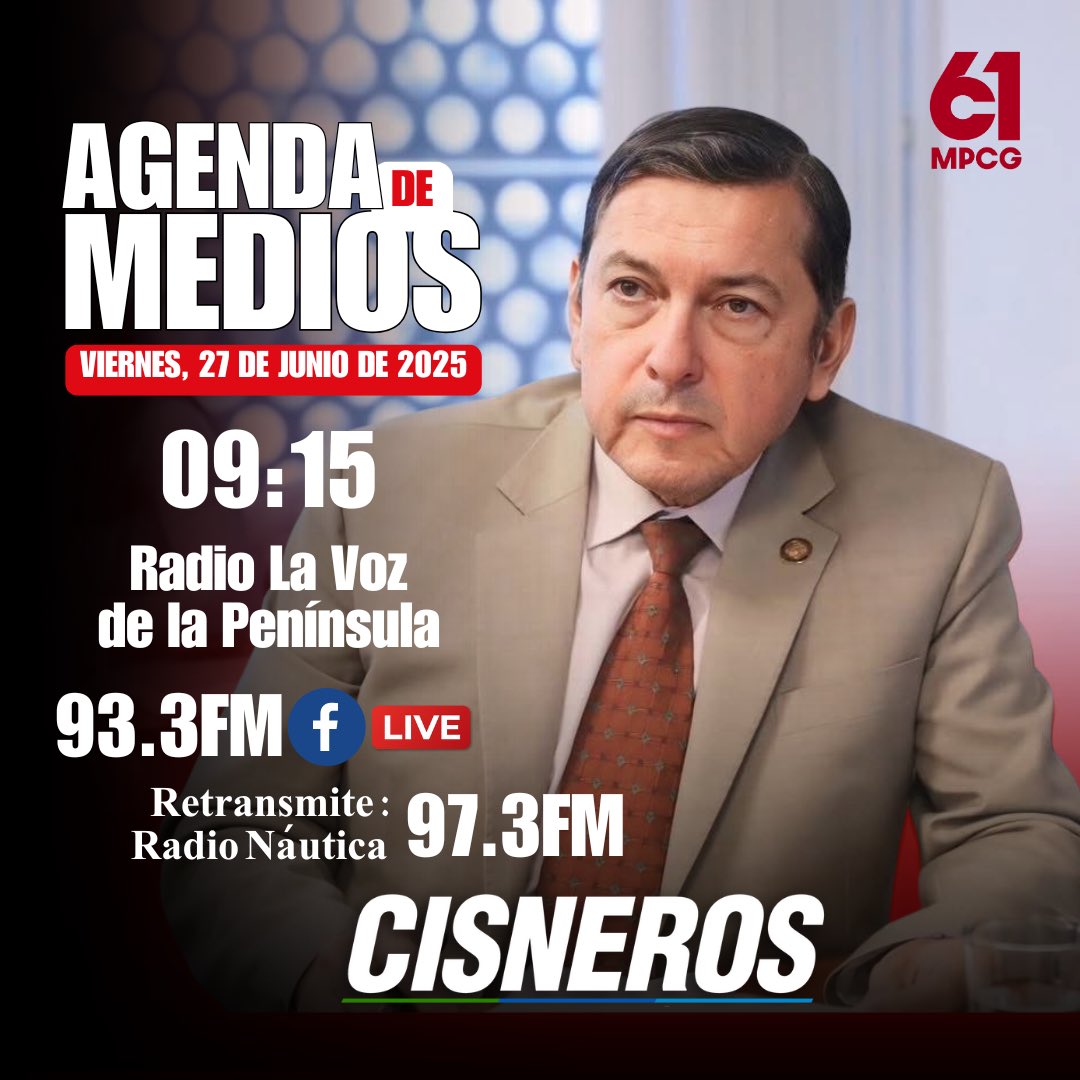 En minutos estaré en radio La Voz de la Península 93.3FM. Los invito a sintonizar la entrevista📻🎙️