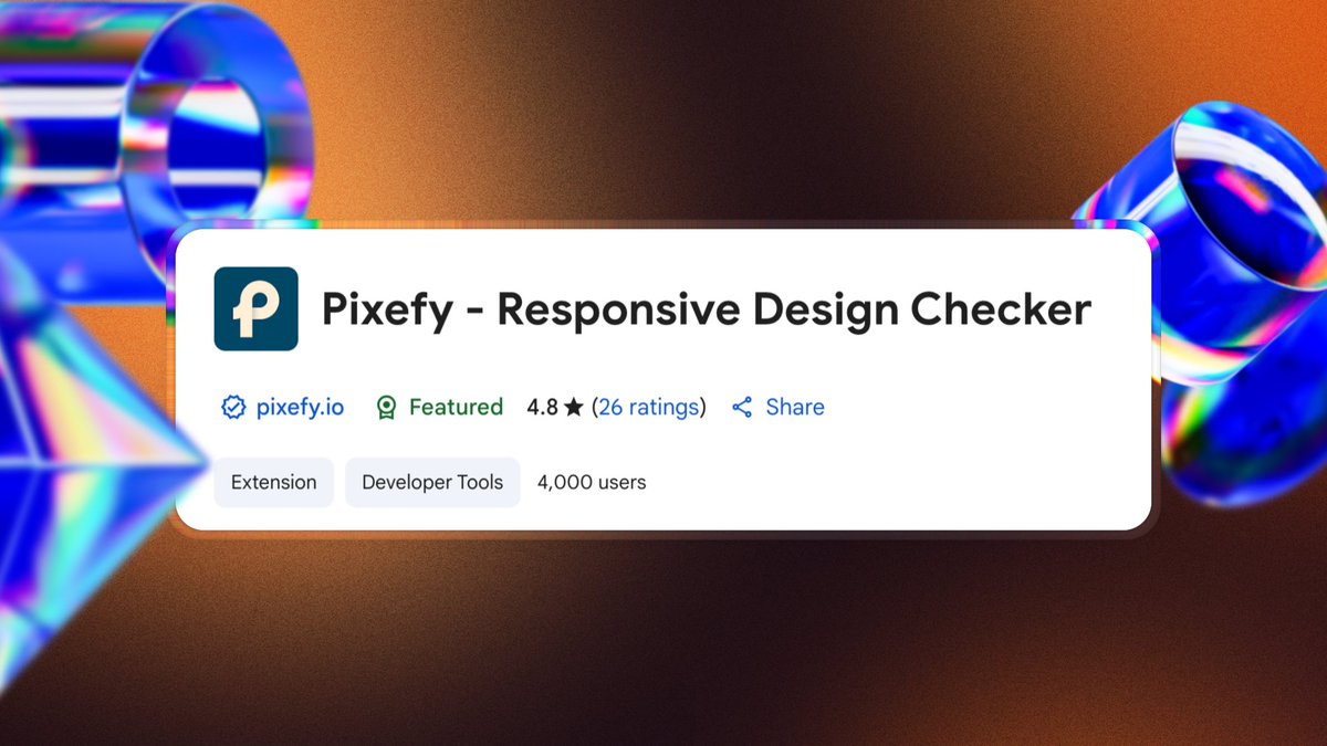 PixefyApp's tweet photo. 🎉 We finally got the Featured badge! Huge thanks to everyone who supported us along the way. 🚀
https://t.co/mvYSREtNbj

#Pixefy
#ChromeExtension
#FeaturedBadge
#ResponsiveDesign
#WebDevelopment
#UXTools https://t.co/RdxYyasH6q