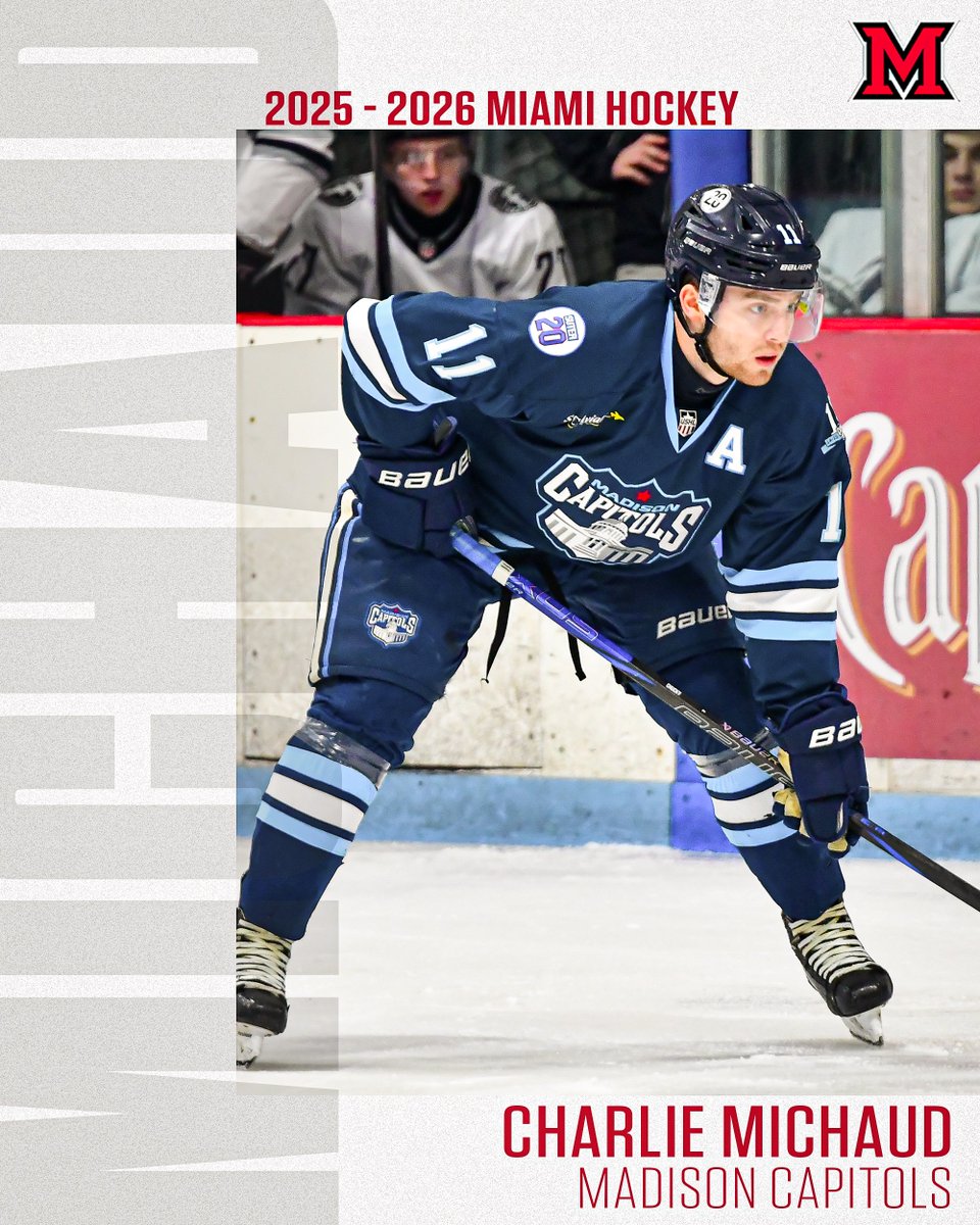MiamiOH_Hockey's tweet image. Welcome to the RedHawk family, Charlie!
🔗 RELEASE: miamiredhawks.com/news/2025/6/27…
#RiseUpRedHawks