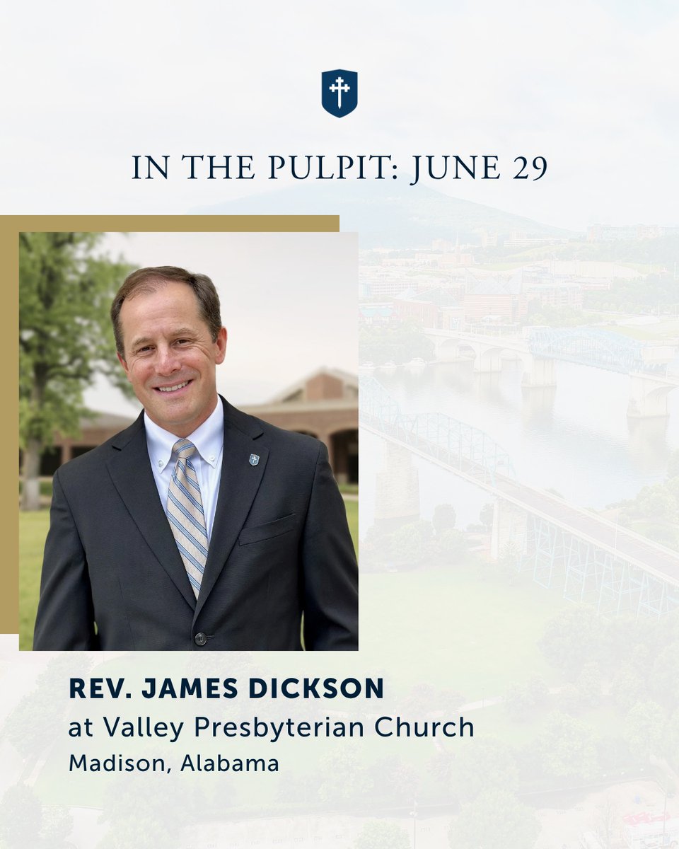 CovSeminary's tweet image. Looking for a place of worship this Sunday, June 29? Here's where Covenant Seminary faculty and staff will be in the pulpit:
• Dr. Thurman Williams: Lookout Mountain Presbyterian Church, Lookout Mountain, Tennessee
• Rev. James Dickson: @VPCMadisonAL, Madison, Alabama
#PCAGA