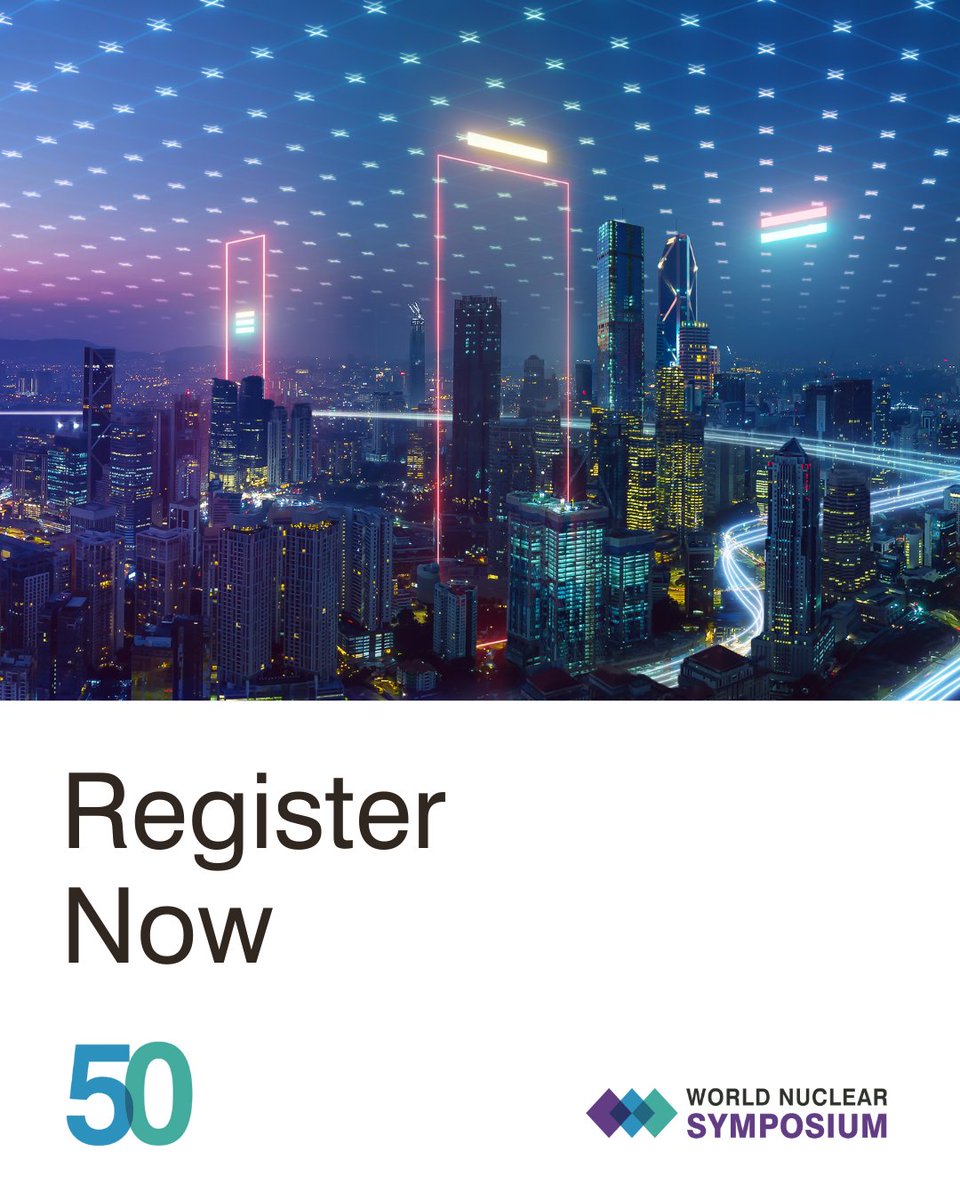 📢 Early Bird Rate for Symposium 50 expires Monday 30th June!

Secure your space today ⬇️ 

📅 3–5 September 2025
📍 Royal Lancaster, London
🔗 Visit: wna-symposium.org

#Symposium50 #NuclearSympo #NuclearEnergy #CleanEnergy #EnergizingTheFuture