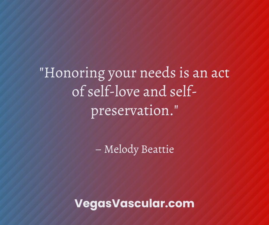 Honoring your needs isn’t selfish, it’s self-love and self-preservation. Taking care of yourself allows you to show up fully for others.

 #SelfLove #WellnessReminder #VegasVascularSpecialists #HealthyLiving #MindBodyCare