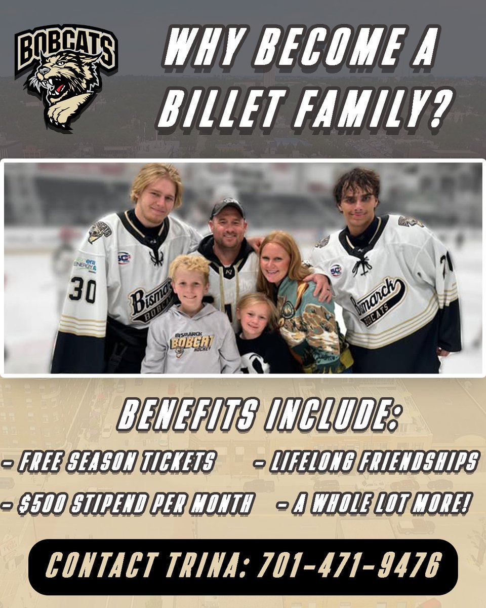 Billet Families are cornerstones to junior hockey teams everywhere! We are blessed to have incredible billet families that take great care of our players throughout the season! Have you ever thought about becoming a billet? We've got you covered on the information! If you have