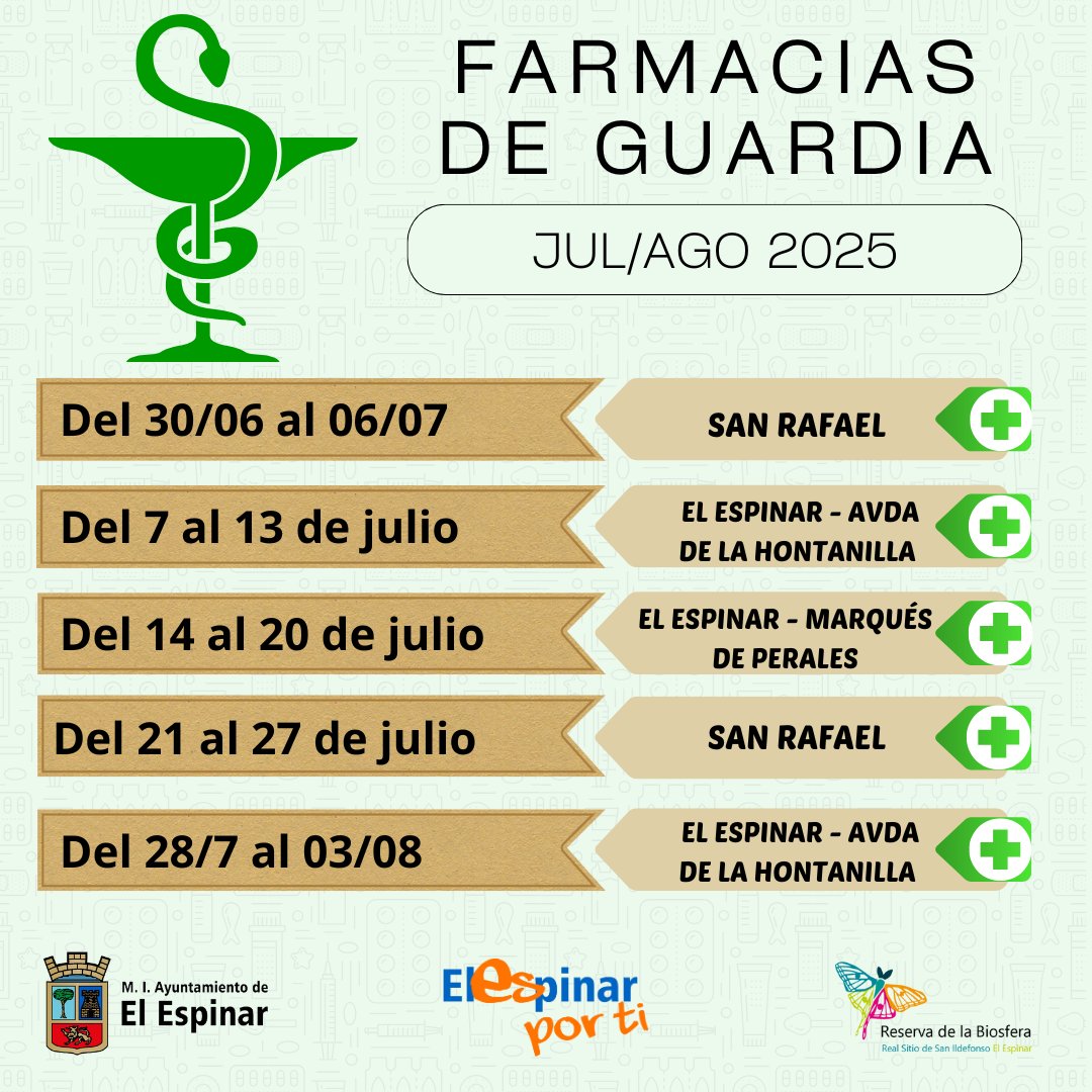 Te puede interesar: FARMACIAS DE GUARDIA bandomovil.com/elespinar/1358…