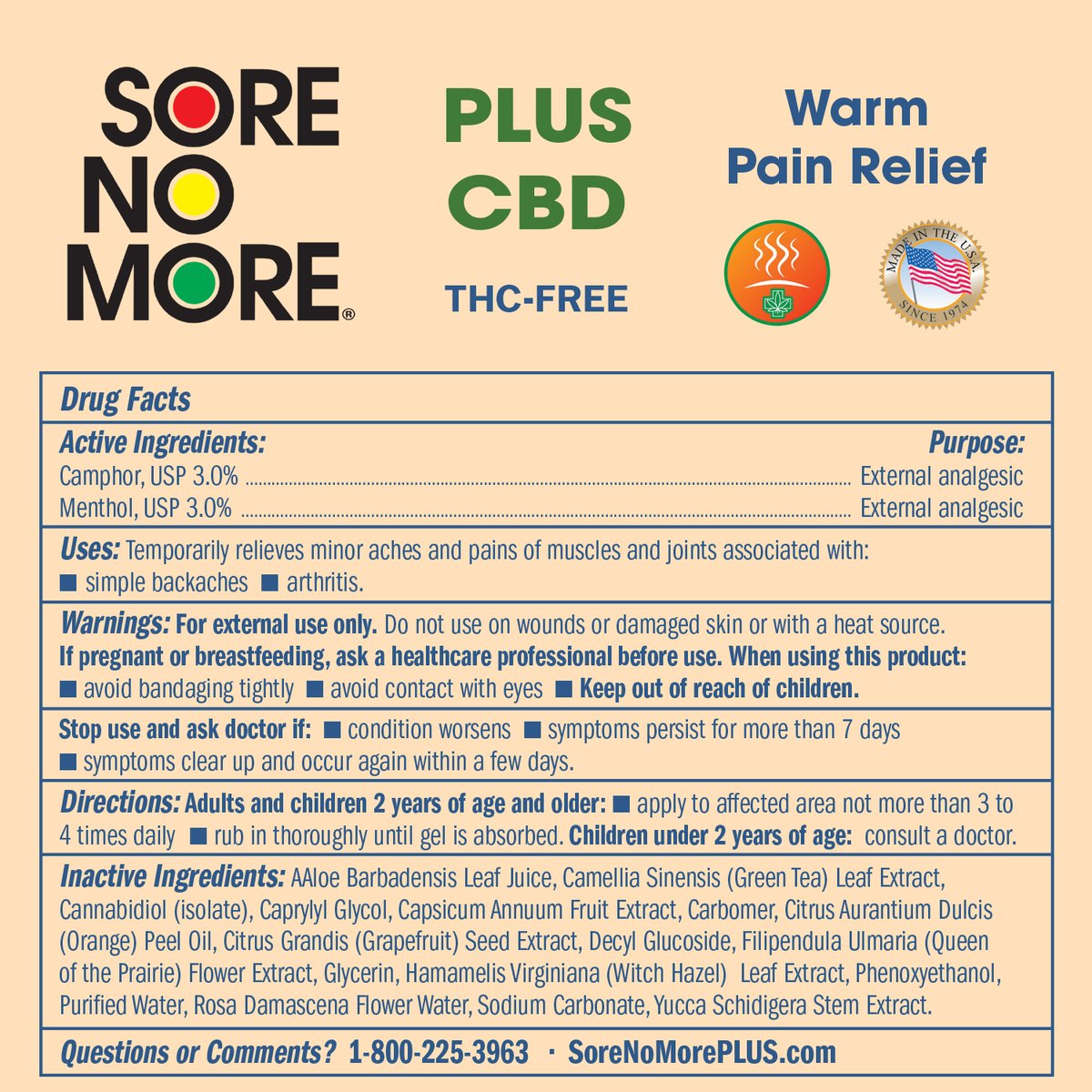 🍃 If you have aches and pains doing what you love, Sore No More has the pain relieving products you’ve been looking for. 🎉 Shop our line of Sore No More PLUS CBD products—they’re THC-free, and ready to help you take on the day! ☀️ SoreNoMorePLUS.com