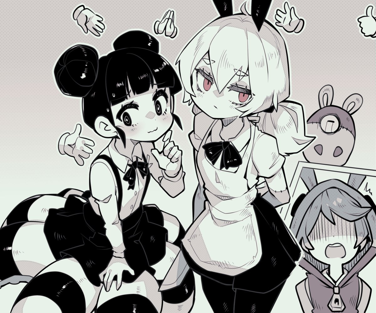 「The girls, Noz and Paski, are revealed t」|Paroro 🇨🇱🐙のイラスト
