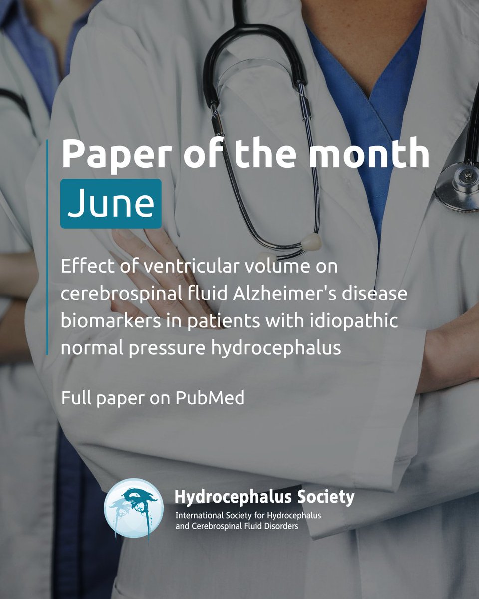 📑Paper of the month!
This study challenges the dilution effect of ventricular volume on cerebrospinal fluid (CSF) biomarker levels, revealing that ventricular sizes don't correlate with these biomarkers.
Read the full paper here:
🔗pubmed.ncbi.nlm.nih.gov/40151911/

#Hydrocephalus