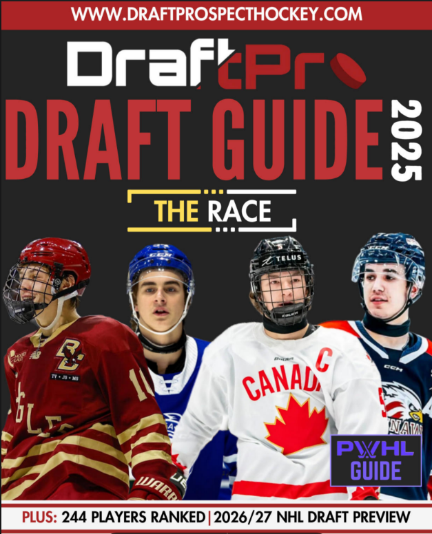Christian_BCote's tweet photo. Get your digital copy of the @DraftProHockey  comprehensive 2025 NHL Entry Draft Guide! 

233 pages of rankings, profiles, NHL team reports, etc. all for the low price of $9.99 CAD.

https://t.co/nEVPT1htvG

#DraftPro #2025NHLdraft https://t.co/kbZJoZpcZN