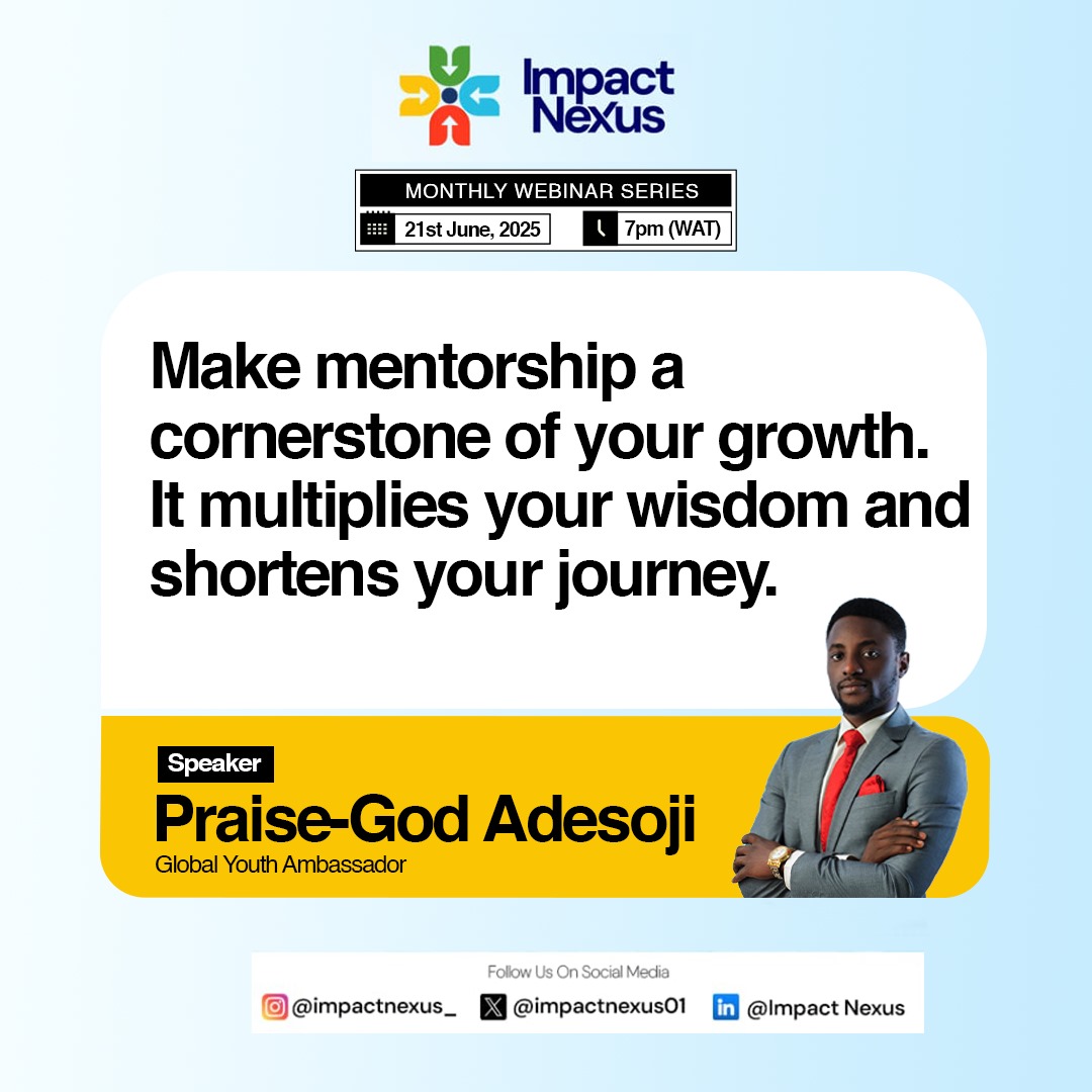 impactnexus01's tweet photo. 🚨 Missed our June Webinar? We’ve got you covered!🤩

Here are some timeless insights from our speaker, Praise-God Adesoji, Global Youth Ambassador 🌍

Swipe through ➡️ and be inspired
#ImpactNexus #WebinarSeries #SDGs #Changemakers https://t.co/S6lN6YODet