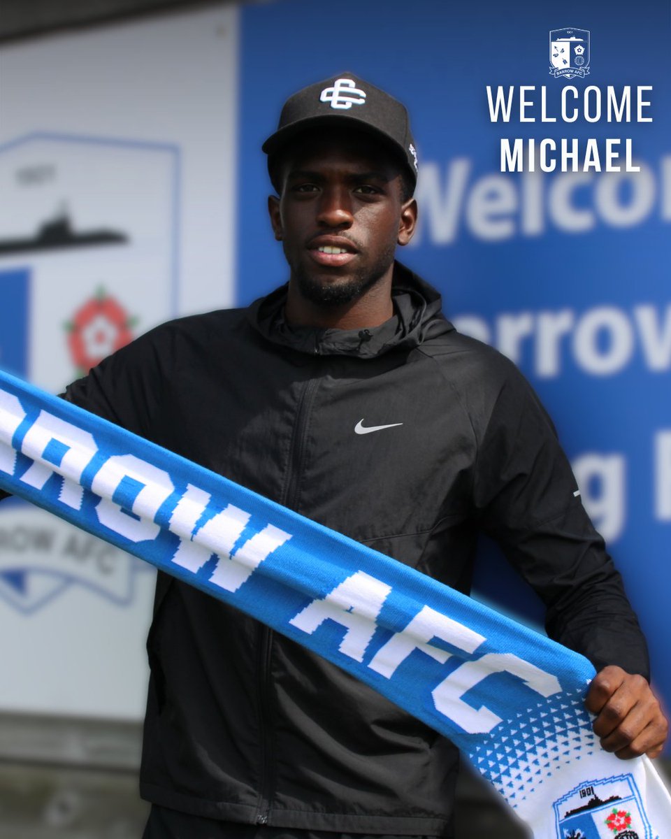 BarrowAFC's tweet photo. We’re pleased to announce the signing of Michael Adu-Poku on a season-long loan from Championship side Watford, subject to EFL approval. ✍️

Read more 👉 https://t.co/nFYEDbiP4c.

#WeAreBarrow https://t.co/bEY4iuhHn6