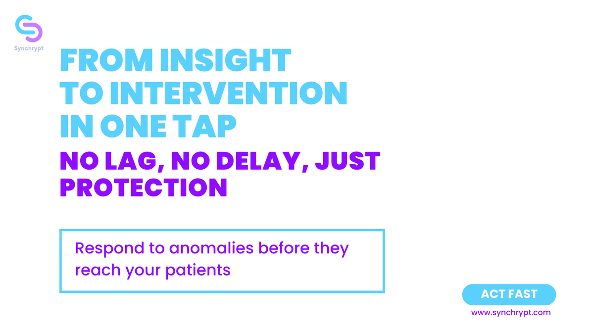 Synchrypt's tweet photo. Don’t wait for disaster.

Prevent it with proactive data.

#PredictToProtect #ProactivePharma #InstantIntervention #RiskResponse #Synchrypt https://t.co/jfllZRxhE7