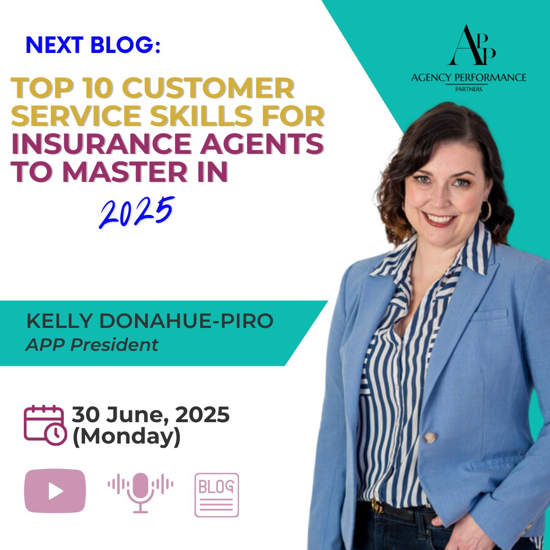 Appsinsurance's tweet image. NEW BLOG ANNOUNCEMENT

🎉 Big Announcement! 🎉 Our upcoming blog on 06.30.25 is all about mastering the Top 10 Customer Service Skills for Insurance Agents in 2025 🔑💼

#InsuranceExperts #CustomerServiceGoals #AgentSuccess #2025Ready #LevelUp