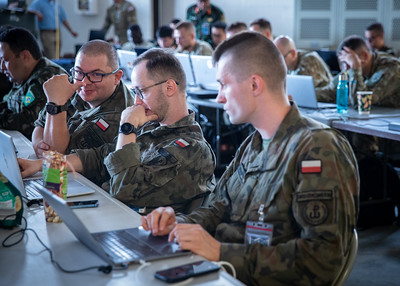 IL_Natl_Guard's tweet image. The Illinois National Guard and Polish Territorial Defense Force trained side-by-side during Cyber Shield 2025, the largest Department of Defense cyber defense exercise, Virginia Beach, May 30-June 13. This was the 1st year the TDF’s Cyber Division participated in the exercise.