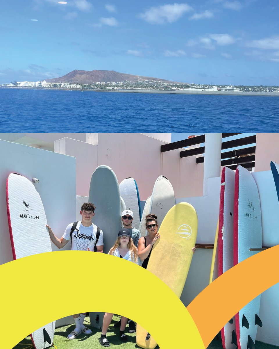 🌍As part of the Turing Scheme, some of our Sports and Early Years students have been taking part in a work experience placement in Fuerteventura! 🇪🇸

🏄‍♂️ Our Sports students have been working at a surf school, while Early Years students were working at a hotel animation team.