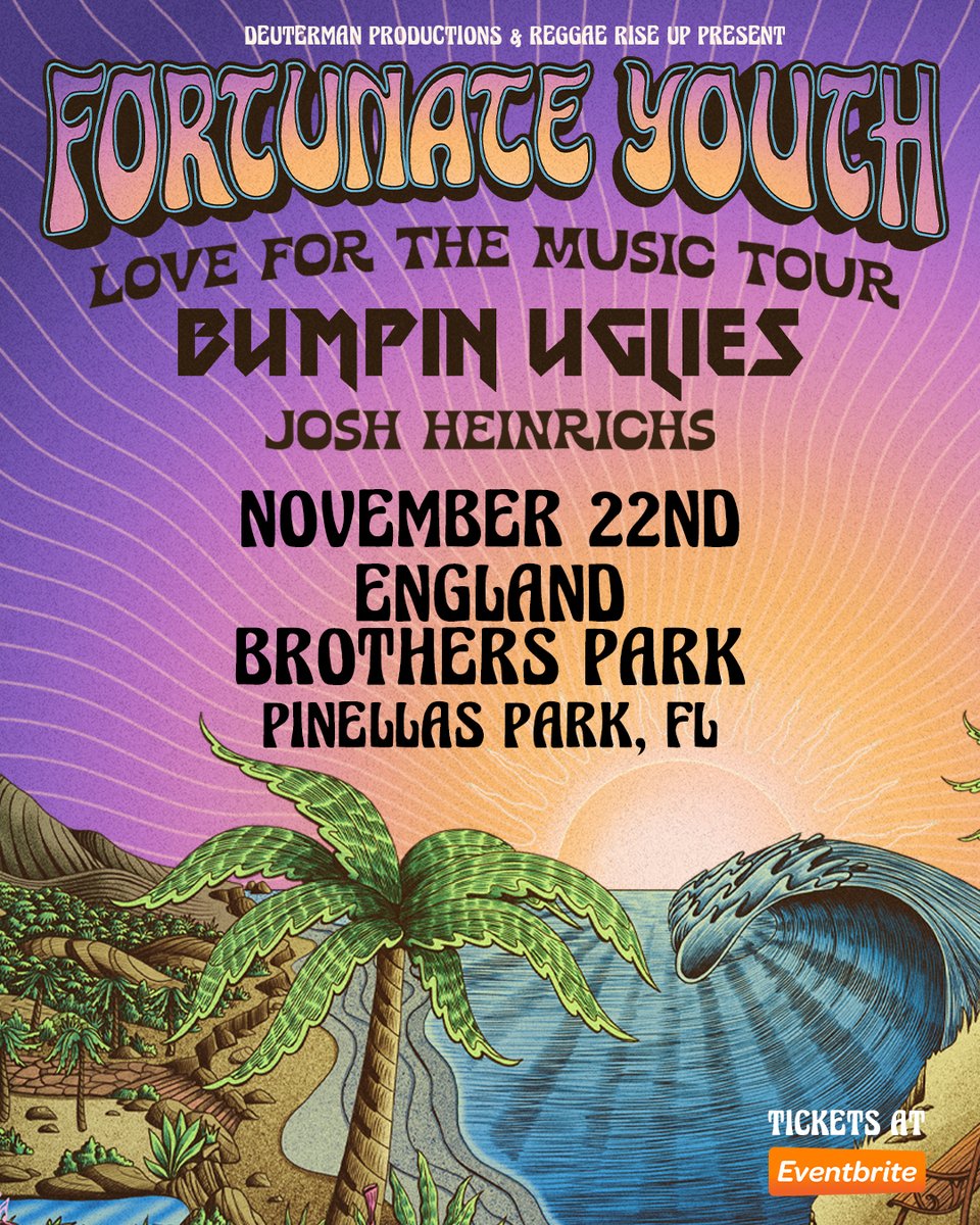 LNEPresentsFL's tweet photo. 3 SHOWS ON SALE NOWπ£
11.07 - @ArtikalSound
+ @bikinitrill & @sittingonstacy
11.22 - @FortunateYouth + @BumpinUglies & Josh Heinrichs!
12.12 - @TheElovaters + @KashdOutMusic & Coyote Island
https://t.co/AErklcCh9B ποΈ
#LNEFL #ReggaeRiseUp https://t.co/dF4U0BILgP