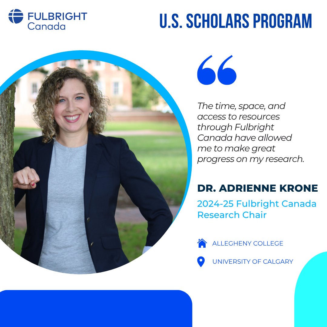The U.S. Scholar Program offers American academics like Dr. Krone the chance to teach, research, and collaborate in Canada. 🇺🇸 ➡️ 🇨🇦

Ready for a transformative cross-border exchange? Advance your work as a Research Chair at a leading Canadian institution: ow.ly/q3mT50WeSpw