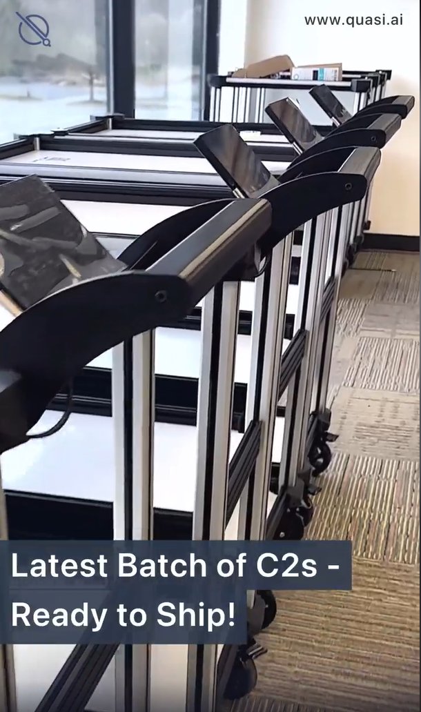 QuasiRobotics's tweet image. Fresh off the line and ready to deploy! OUR skilled techs don't quit - so that YOUR skilled techs can stop wasting valuable time on manual supply runs. 

Learn more, schedule a free demo, and secure yours at 👉 quasi.ai

#QuasiRobotics #ModelC2 #AMR