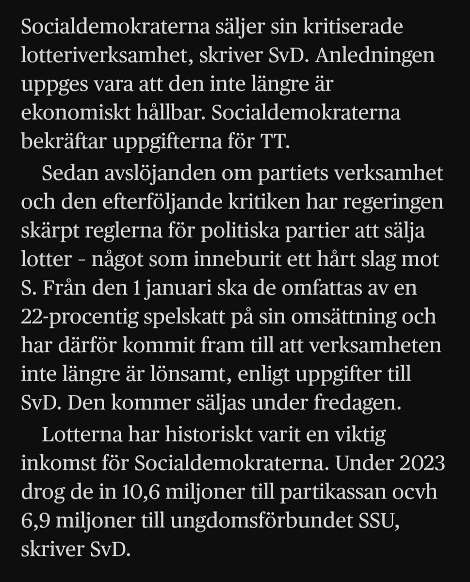 När reglerna skärps så att lotter inte kan säljas på kredit, vinsten måste skattas och att de måste vara tydligt att pengarna går till Socialdemokraterna, då säljer de lotteriet.

Det var inte lönt att sälja lotter om de inte fick lura människor.