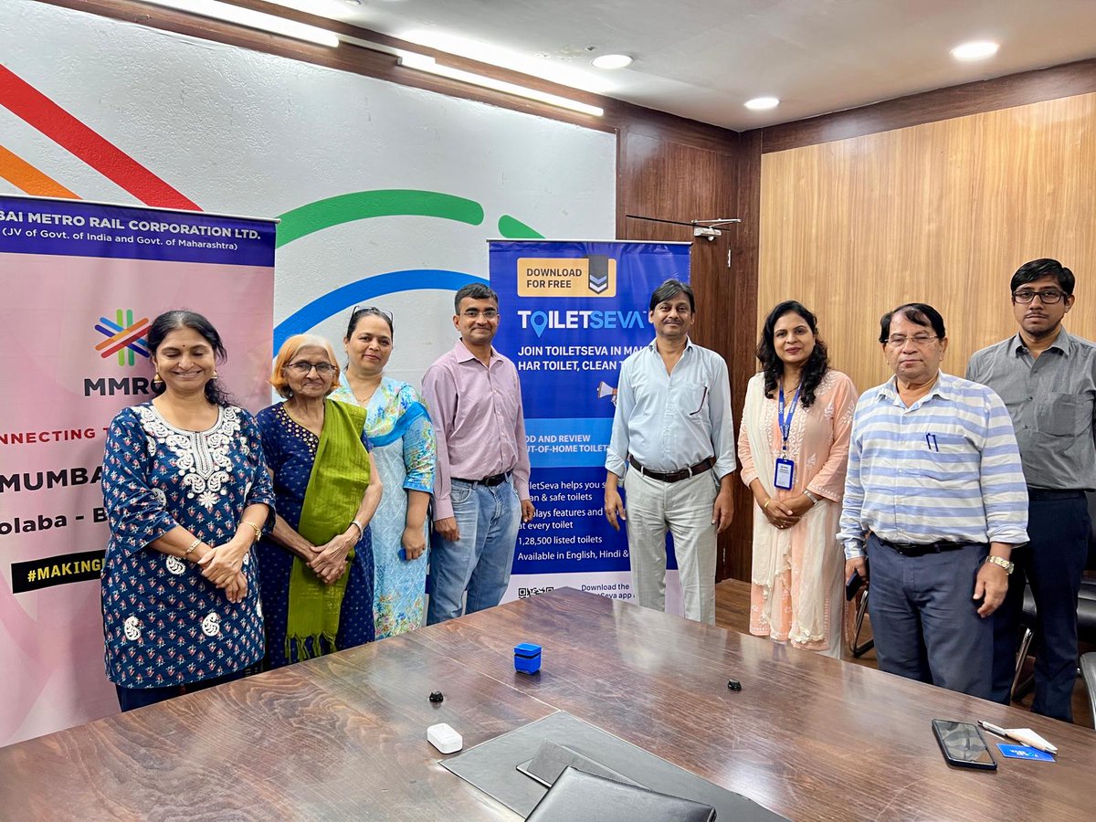 MumbaiMetro3 (@mumbaimetro3) on Twitter photo #MMRC has signed a Memorandum of Understanding (MoU) with <a href="/toiletseva/">ToiletSeva</a>, welcoming them as our official technology partner.
With this collaboration, passengers travelling along the #AareyJVLR to #AcharyaAtreChowk stretch can now easily review public toilet facilities and submit #MMRC has signed a Memorandum of Understanding (MoU) with <a href="/toiletseva/">ToiletSeva</a>, welcoming them as our official technology partner.
With this collaboration, passengers travelling along the #AareyJVLR to #AcharyaAtreChowk stretch can now easily review public toilet facilities and submit