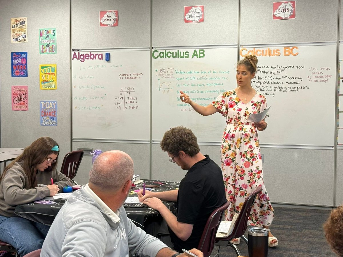 MathMedic's tweet image. "Many thanks to Sarah Stecher for coming to my workshop today to debut a brand new Math Medic lesson on the Candidates Test! Always awesome to have a celebrity (or two...Luke Wilcox!) in the house! Thank you for having us, Karen! #MathMedic #workshop #FridayFeature #MTBoS