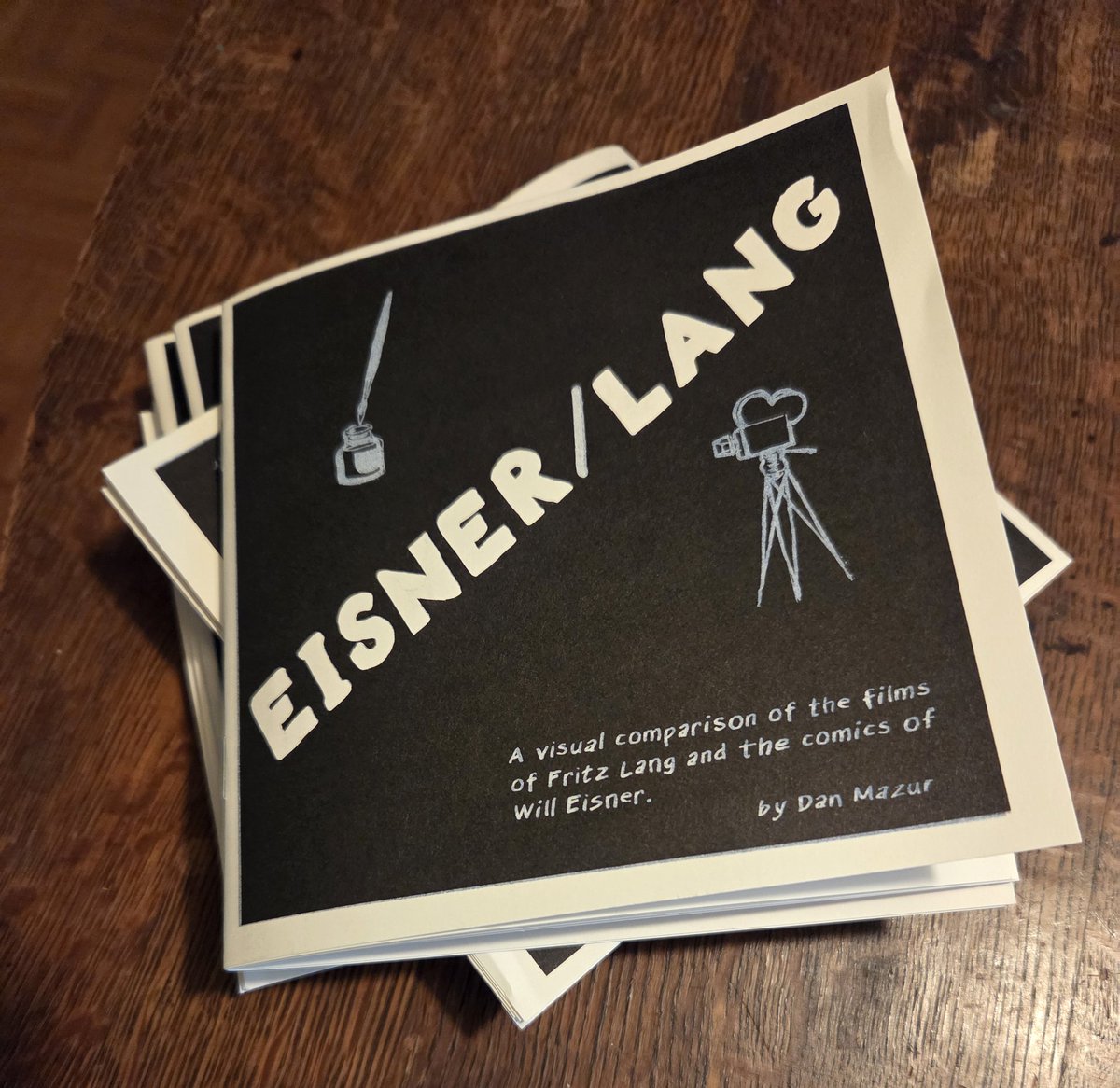 DanMazurComics's tweet photo. At #alaac25? Come see Steve Weiner &amp; me at one of our signings. First one this evening at 6-6:30. Get a sketch on the FCBD preview edition. I'll have copies of the brand new riso-printed  Eisner/Lang minicomic, too! https://t.co/CpActXKmYh