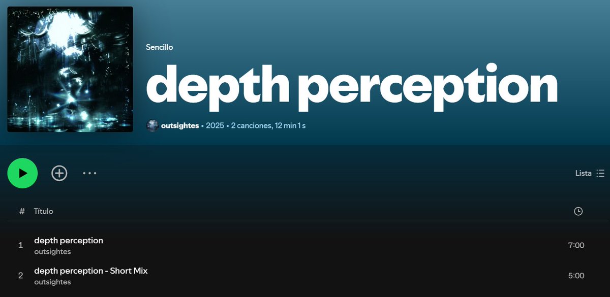 OUTSIGHTES - DEPTH PERCEPTION NOW OUT ON ALL PLATS
