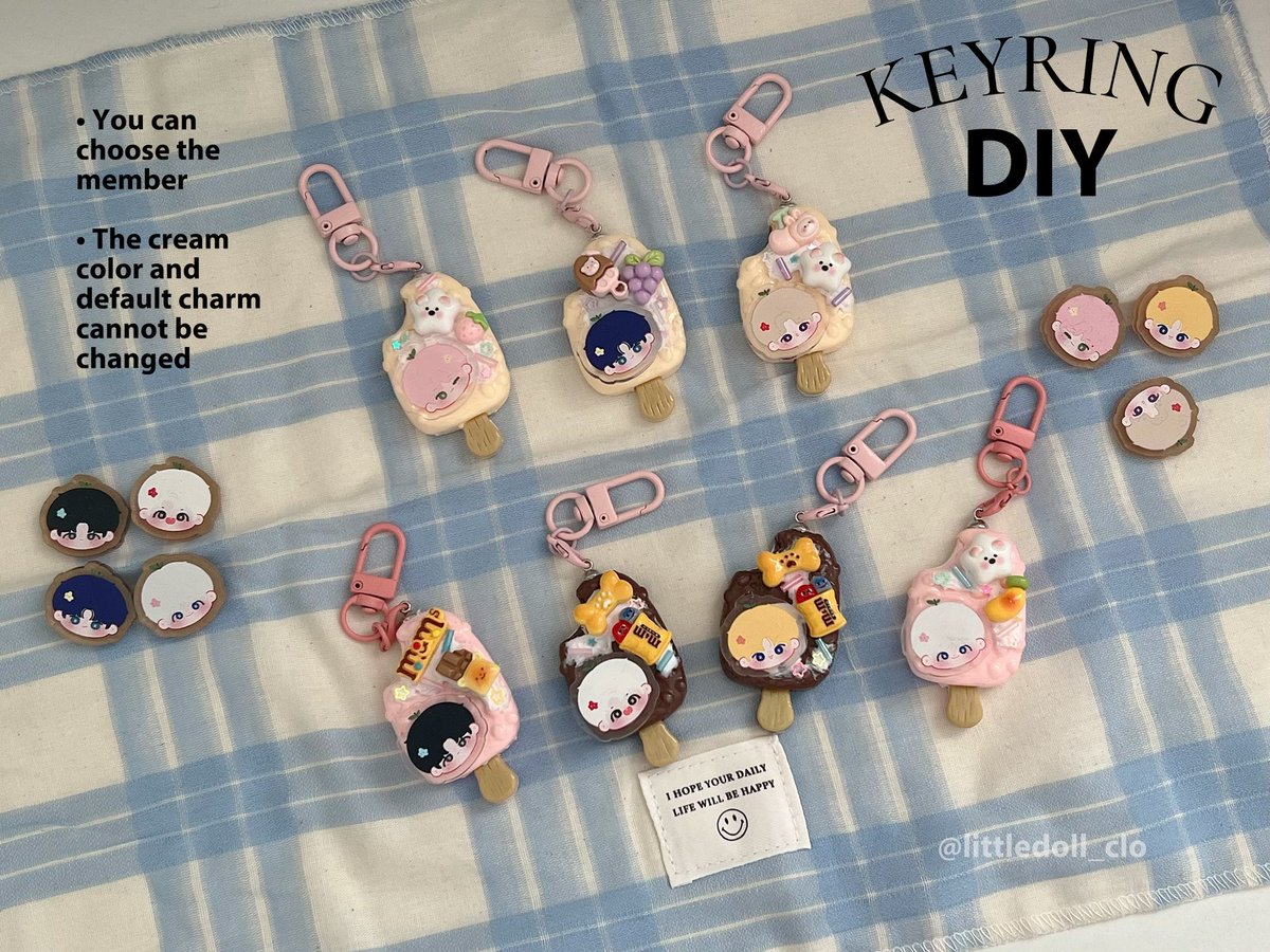 Open order [Phone case &amp; Keyring DIY] ✨

💜 Phone case 📞 
• Charm: 0.4 USD/pcs
• Phone case: 
 + Black: 1.8 USD
 + White: 2 USD

💜 Keyring🍦
• 3 USD/pcs
• All-in (7 mem): 20 USD 

🗓️Deadline: July 25

It takes around 1 month to make these DIY items

GO => DM 📩

#fanmerch