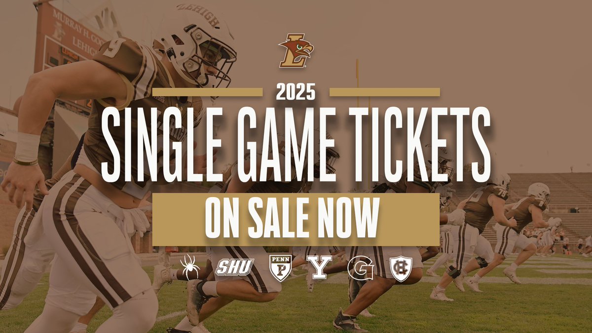 Lehigh Sports (@lehighsports) on Twitter photo Single game tickets for the 6 <a href="/LehighFootball/">Lehigh Football</a> home games are now on sale!
Get yours here: bit.ly/44lA7AL
#GoLehigh #TheNest Single game tickets for the 6 <a href="/LehighFootball/">Lehigh Football</a> home games are now on sale!
Get yours here: bit.ly/44lA7AL
#GoLehigh #TheNest