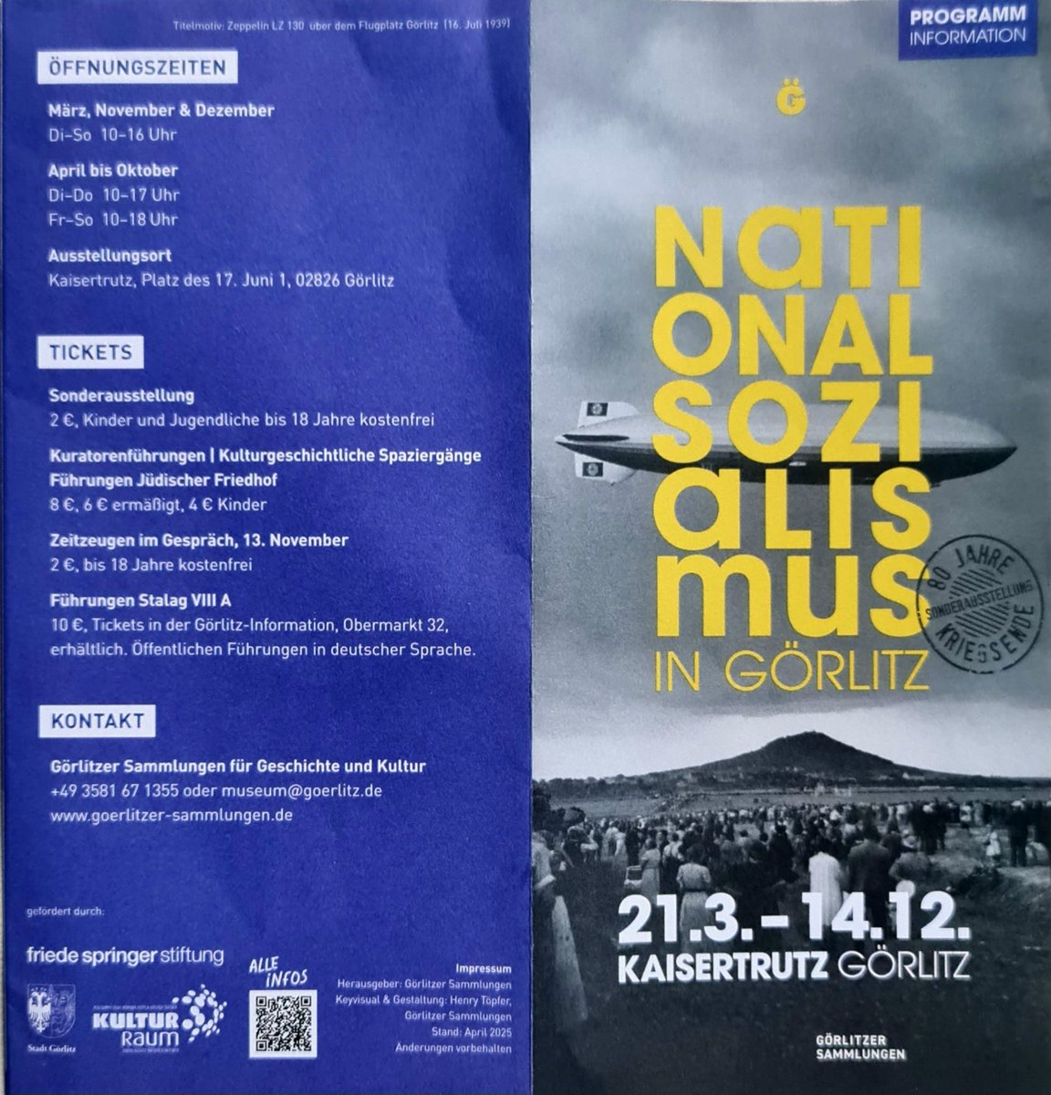 BautzenKomitee's tweet image. Eine gut gemachte Sonderausstellung in der #Goerlitz(er) Kaisertrutz.
Was mir aufgefallen ist:
1. Alle Texte auch in einfacher Sprache.
2. Umfängliches Begleitprogramm & vielfältige Kooperationen
3. Speziallager #Bautzen findet Erwähnung.
4. 2 € Eintritt
goerlitzer-sammlungen.de/nationalsozial…