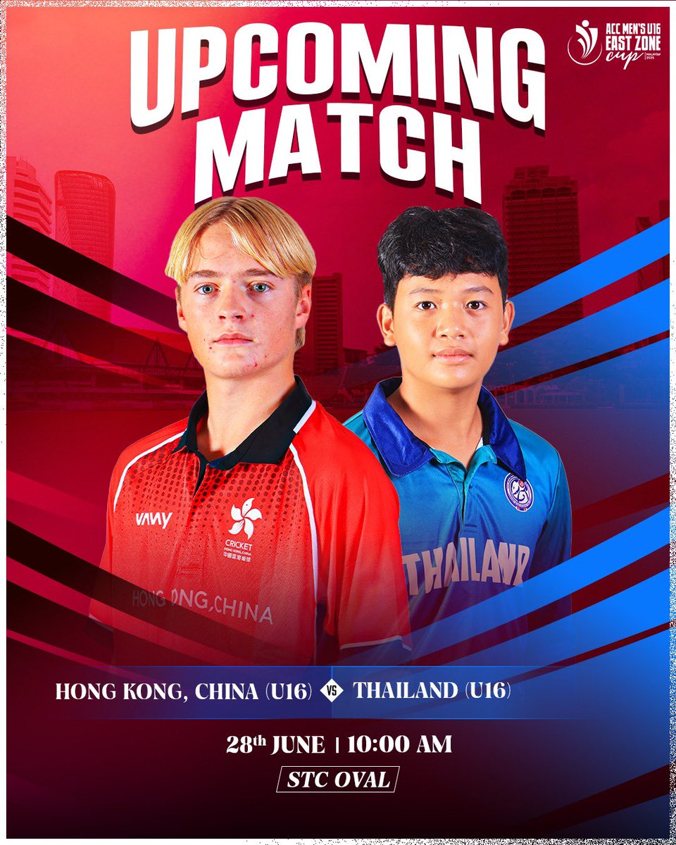 Two exciting fixtures lined up tomorrow as we head into the business end of the tournament! 🔥
Who’s grabbing those all-important points? 🤩

#ACCMensU16EastZoneCup2025 #ACC