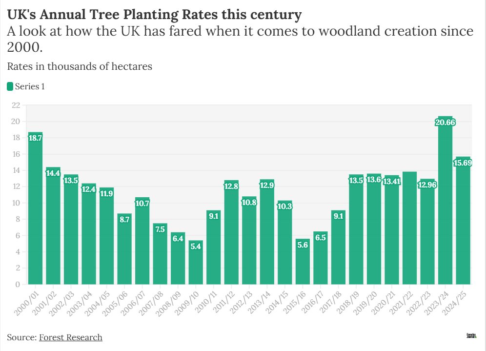 Just how should we assess the latest UK planting figures? It's a little complicated ... 

FJ has taken a closer look at the statistics and the context around them. 

You can read it in today's newsletter. Dropping for 🆓 in your inbox at 4pm. 

forestryjournal.co.uk/newsletters/