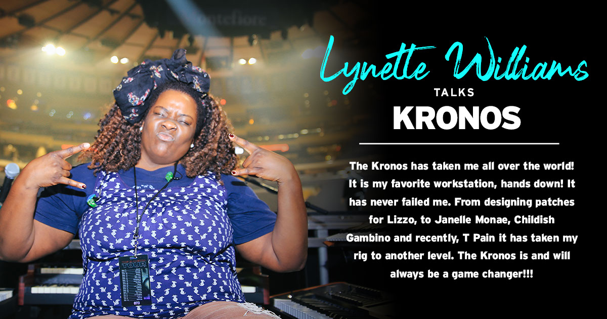 Lynette Williams brings unmatched creativity and soul to the stage, blending technical mastery with raw emotion. Whether she's backing global icons or crafting her own sonic landscapes, her performances on Kronos are nothing short of masterful. 

She is one of the most dynamic