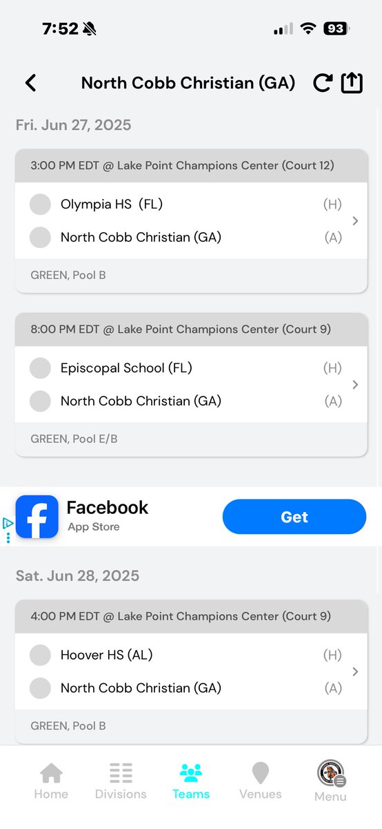 Schedule for GBCA week 2