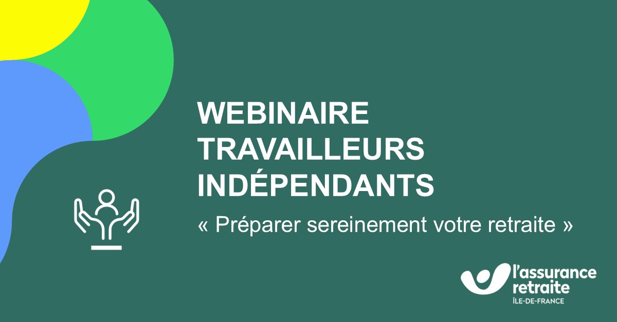 🗓️L’Assurance retraite et l’<a href="/Urssaf_IDF/">Urssaf Ile-de-France</a> organisent un webinaire le 30/06 à destination des travailleurs indépendants pour les aider à préparer leur retraite : étapes clés, conditions d’éligibilité, modalités de dépôt 👉 lassuranceretraite-idf.fr/home/actif/act…
#Retraite #LAssuranceRetraite