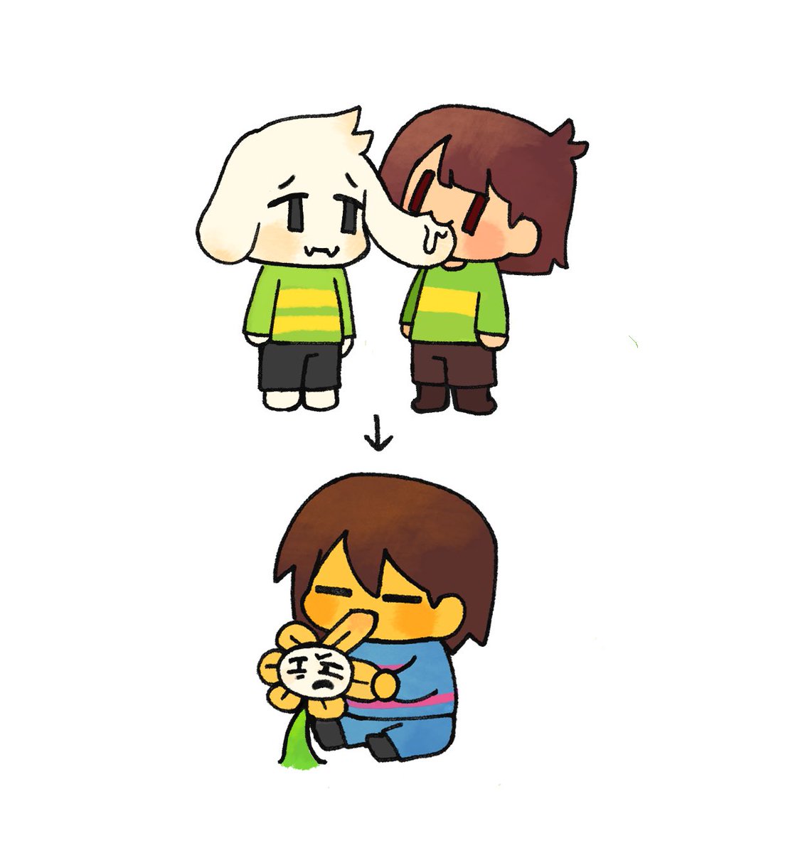 fin_sharkoo's tweet image. Eat your best friend 
#undertale