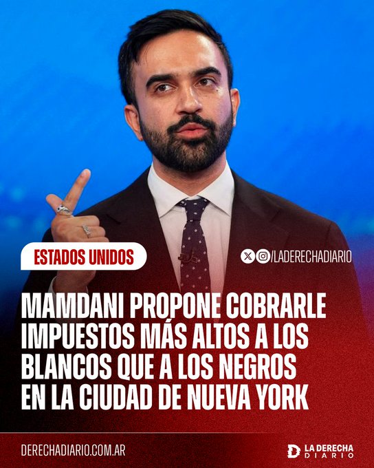 isaacrrr7's tweet photo. 🚨🇺🇸 | LOCURA TOTAL: Una de las propuestas de campaña del candidato comunista musulmán Zohran Mamdani es cobrarle impuestos más altos a los "vecindarios más blancos" de la Ciudad de Nueva York. https://t.co/W8AkBNCcHY